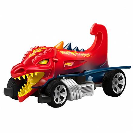 Машинка Hot Wheels со светом и звуком – Дракон, красная 13,5 см 